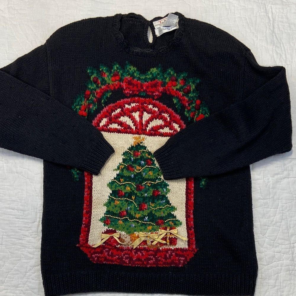 Vintage Talbots Festive Christmas Tree Sweater